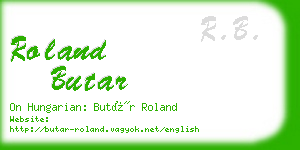 roland butar business card